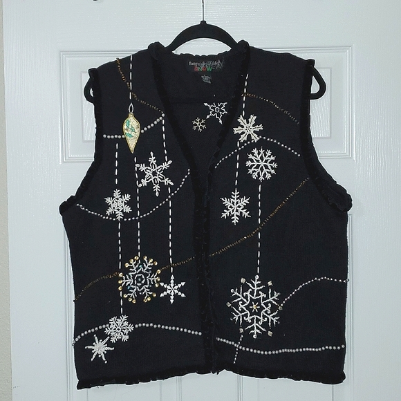 Hampton Studio Snow Winter Vest Size Large - Picture 1 of 10